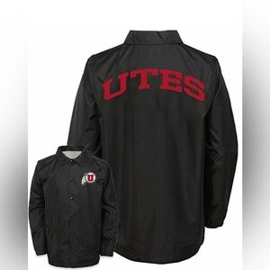 NWT [Outerstuff] Utah Utes NCAA Bravo Button-Up Jacket Youth M 10-12 or L 14-16